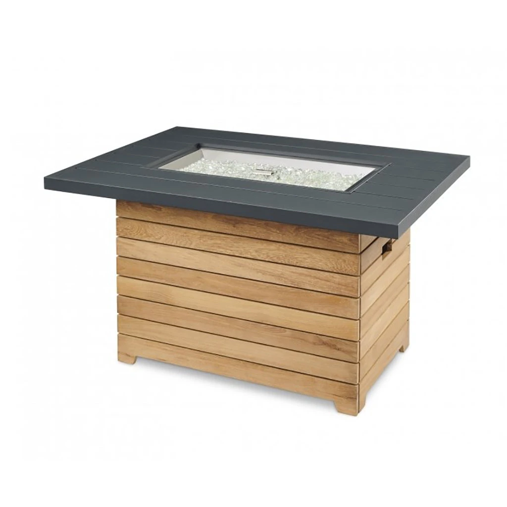 The Outdoor GreatRoom Company Darien Rectangular Gas Fire Pit Table With Aluminum Top | DAR-1224-K 6 The Outdoor GreatRoom Company Darien Rectangular Gas Fire Pit Table With Aluminum Top | DAR-1224-K - Image 4