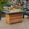 The Outdoor GreatRoom Company Darien Rectangular Gas Fire Pit Table With Aluminum Top | DAR-1224-K -Electric Fire Place Store darien gas fire pit table aluminum top 0