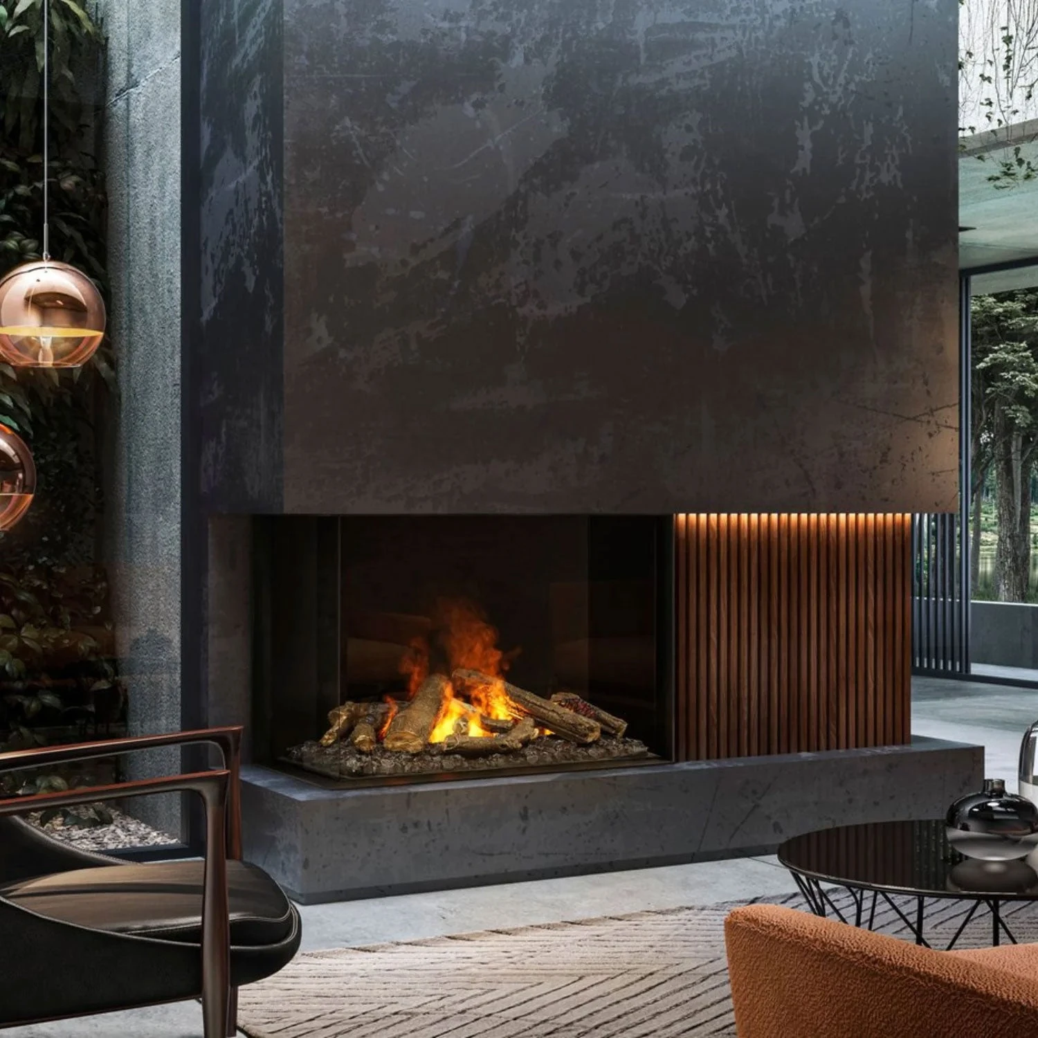 Dimplex Optimyst E-MatriX 37" Two-Sided Built-in Electric Firebox, Left-facing | FEF3226L2L 3 Dimplex Optimyst E-MatriX 37" Two-Sided Built-in Electric Firebox, Left-facing | FEF3226L2L