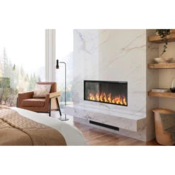 Dimplex Opti-Myst® 46" Linear Wall-Mount/Built-In Electric Fireplace | OLF46-AM -Electric Fire Place Store dimplex optimyst 46 linear electric fireplace with acrylic ice and driftwood media olf46 am 3