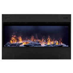 Dimplex Opti-Myst® 46" Linear Wall-Mount/Built-In Electric Fireplace | OLF46-AM -Electric Fire Place Store dimplex optimyst 46 linear electric fireplace with acrylic ice and driftwood media olf46 am 5