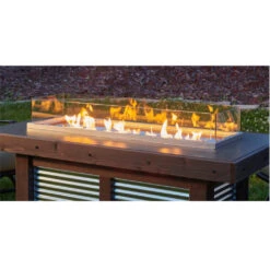 12" X 42" Rectangular Folding Glass Guard Burner Cover -Electric Fire Place Store folding glass guard burner cover 1242 4