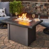 The Outdoor GreatRoom Company Stone Grey Havenwood Rectangular Gas Fire Pit Table With Grey Base | HVGG-1224-K -Electric Fire Place Store hvgg 1224 kflameprops 01