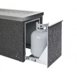 The Outdoor GreatRoom Company Stainless Steel Key Largo Linear Gas Fire Pit Table | KL-1242-SS -Electric Fire Place Store kl 1242 sstankslider