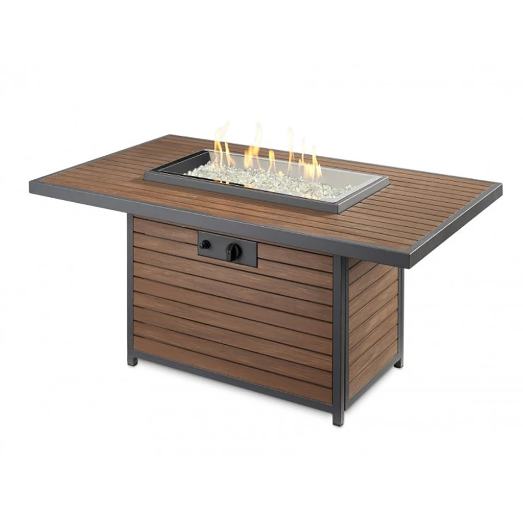 The Outdoor GreatRoom Company Kenwood Rectangular Chat Height Gas Fire Pit Table | KW-1224-19-K 4 The Outdoor GreatRoom Company Kenwood Rectangular Chat Height Gas Fire Pit Table | KW-1224-19-K - Image 2