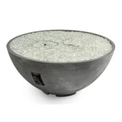 The Outdoor GreatRoom Company Midnight Mist Cove Edge 42" Round Gas Fire Pit Bowl | CV-30EMM -Electric Fire Place Store midnight mist cove edge 42 round gas fire pit bowl 2