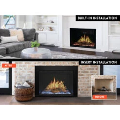 Modern Flames Orion Traditional 26" Heliovision Virtual Built-in Electric Fireplace | OR26-TRAD -Electric Fire Place Store modern flames orion traditional 26 heliovision virtual built in electric fireplace or26 trad 5