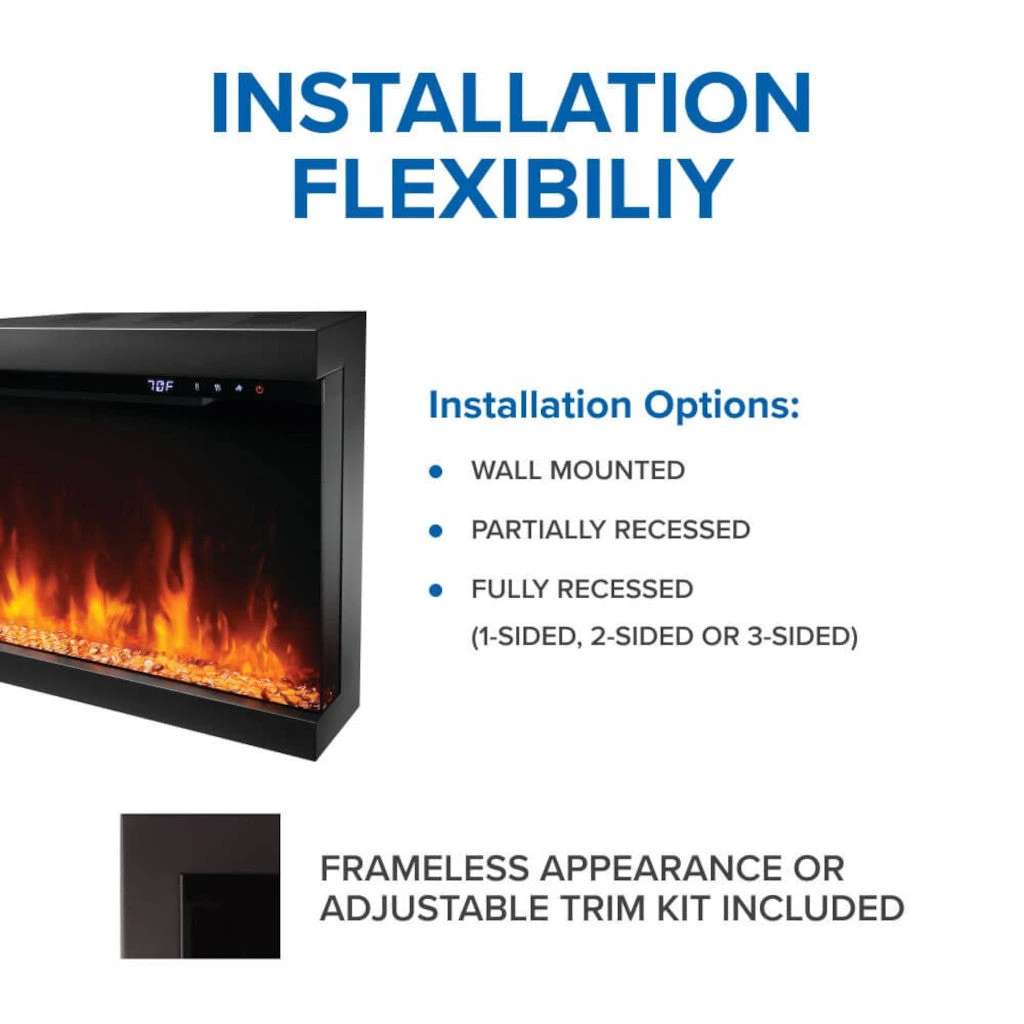 Napoleon Astound FlexMount 50" Wall Mount / Built-In Linear Electric Fireplace | Single Sided Or 3-Sided | NEFL50AB 5 Napoleon Astound FlexMount 50" Wall Mount / Built-In Linear Electric Fireplace | Single Sided Or 3-Sided | NEFL50AB - Image 3