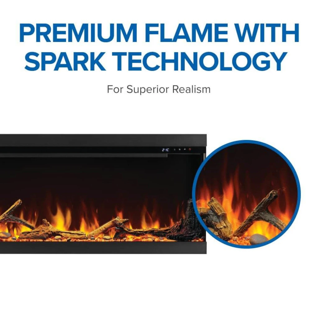 Napoleon Astound FlexMount 74" Wall Mount / Built-In Linear Electric Fireplace | Single Sided Or 3-Sided | NEFL74AB 7 Napoleon Astound FlexMount 74" Wall Mount / Built-In Linear Electric Fireplace | Single Sided Or 3-Sided | NEFL74AB - Image 5
