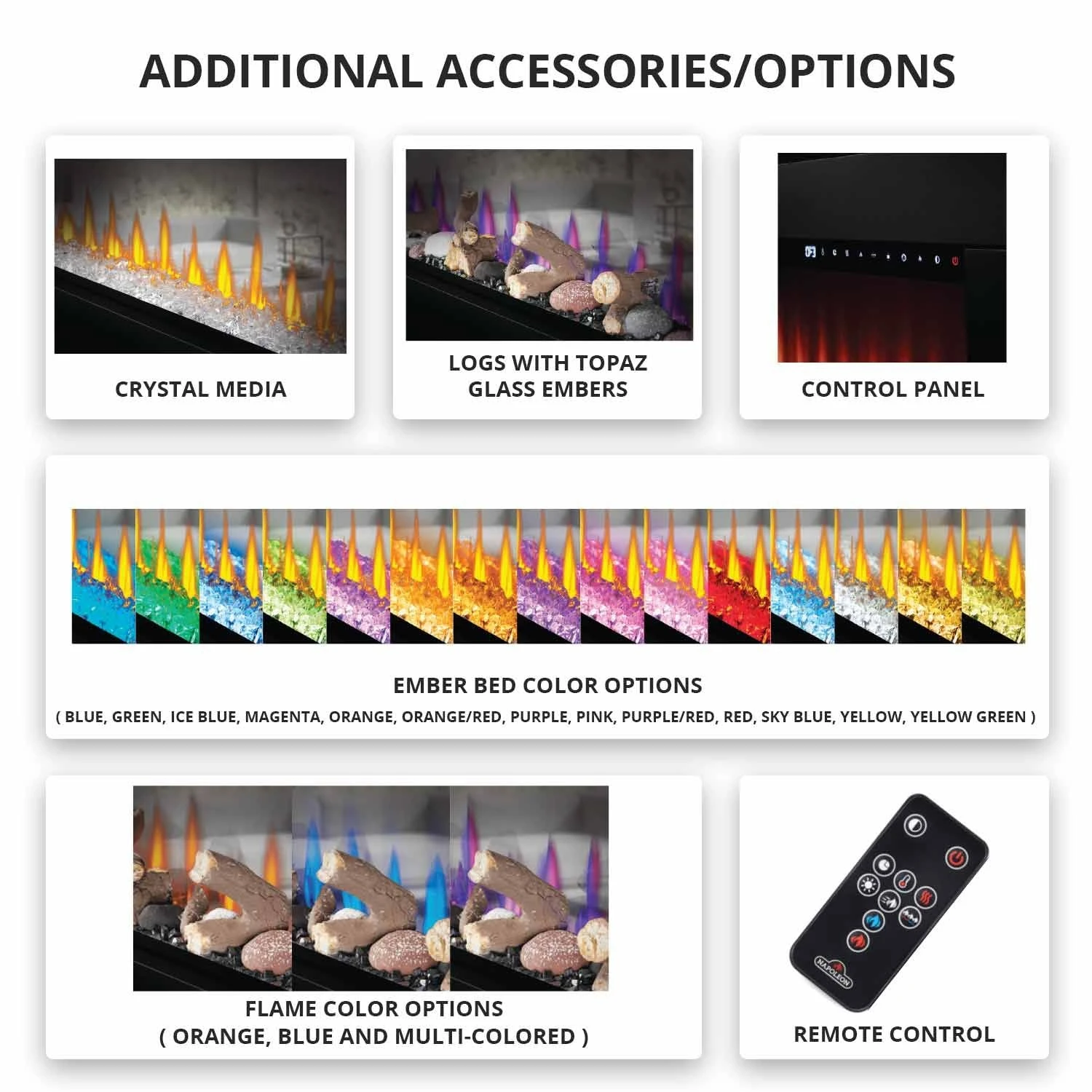 Napoleon Clearion Elite 60" See Thru Wall Mount Electric Fireplace - NEFBD60HE 16 Napoleon Clearion Elite 60" See Thru Wall Mount Electric Fireplace - NEFBD60HE - Image 14