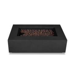 Real Flame Aegean 50" Rectangle Propane Or Natural Gas Fire Pit Table | C9813LP-BLK -Electric Fire Place Store real flame aegean 50 rectangle propane or natural gas fire pit table c9813lp blk 9