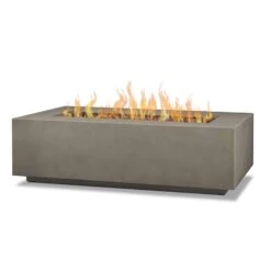 Real Flame Aegean 50" Rectangle Propane Or Natural Gas Fire Pit Table | C9813LP-MGRY -Electric Fire Place Store real flame aegean 50 rectangle propane or natural gas fire pit table c9813lp mgry 5