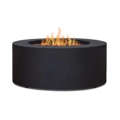 Real Flame Aegean Round Propane Or Natural Gas Fire Pit Table | C9815LP-BLK -Electric Fire Place Store real flame aegean round propane or natural gas fire pit table c9815lp blk 4
