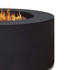 Real Flame Aegean Round Propane Or Natural Gas Fire Pit Table | C9815LP-BLK -Electric Fire Place Store real flame aegean round propane or natural gas fire pit table c9815lp blk 5