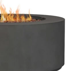 Real Flame Aegean Round Propane Or Natural Gas Fire Pit Table | C9815LP-WSLT -Electric Fire Place Store real flame aegean round propane or natural gas fire pit table c9815lp wslt 5