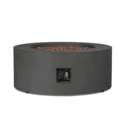 Real Flame Aegean Round Propane Or Natural Gas Fire Pit Table | C9815LP-WSLT -Electric Fire Place Store real flame aegean round propane or natural gas fire pit table c9815lp wslt 6