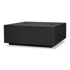 Real Flame Aegean Square Propane Or Natural Gas Fire Pit Table | C9812LP-BLK -Electric Fire Place Store real flame aegean square propane or natural gas fire pit table c9812lp blk 5