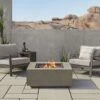 Real Flame Aegean Square Propane Or Natural Gas Fire Pit Table | C9812LP-MGRY