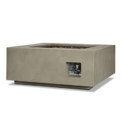 Real Flame Aegean Square Propane Or Natural Gas Fire Pit Table | C9812LP-MGRY -Electric Fire Place Store real flame aegean square propane or natural gas fire pit table c9812lp mgry 4