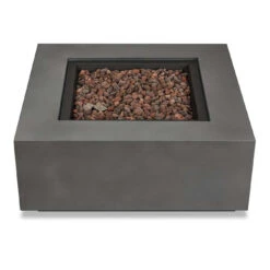 Real Flame Aegean Square Propane Or Natural Gas Fire Pit Table | C9812LP-WSLT -Electric Fire Place Store real flame aegean square propane or natural gas fire pit table c9812lp wslt 4