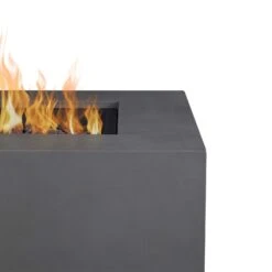 Real Flame Aegean Square Propane Or Natural Gas Fire Pit Table | C9812LP-WSLT -Electric Fire Place Store real flame aegean square propane or natural gas fire pit table c9812lp wslt 8