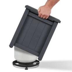 Real Flame Ortun Propane Tank Cover | 370-GRY -Electric Fire Place Store real flame ortun propane tank cover 370 gry 6