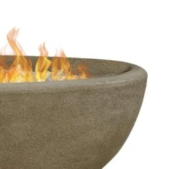 Real Flame Riverside 48" Oval Propane Fire Pit Bowl | 590LP-GLG -Electric Fire Place Store real flame riverside 48 oval propane fire pit bowl 590lp glg 7