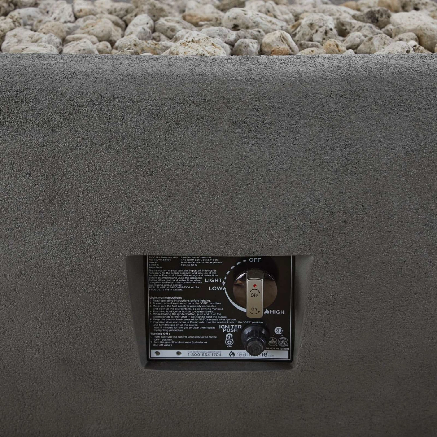 Real Flame Riverside 58" Oval Propane Fire Pit Bowl | 592LP-SHL 7 Real Flame Riverside 58" Oval Propane Fire Pit Bowl | 592LP-SHL - Image 5