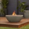 Real Flame Riverside Round Propane Or Natural Gas Fire Pit | C539LP-GLG -Electric Fire Place Store real flame riverside round propane or natural gas fire pit c539lp glg