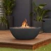 Real Flame Riverside Round Propane Or Natural Gas Fire Pit | C539LP-SHL -Electric Fire Place Store real flame riverside round propane or natural gas fire pit c539lp shl