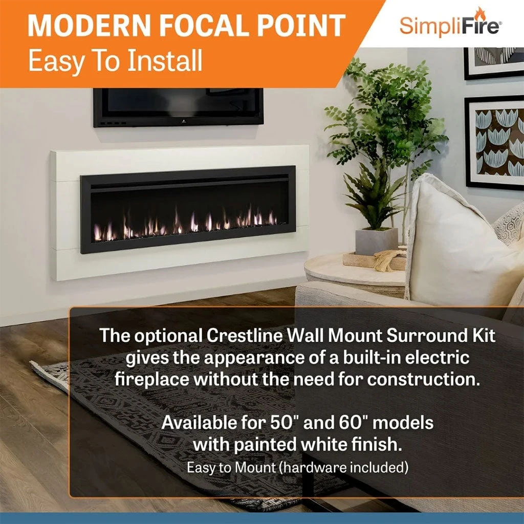 SimpliFire 50" Allusion Slim Wall Mount / Built-In Electric Fireplace | SF-ALLS50 7 SimpliFire 50" Allusion Slim Wall Mount / Built-In Electric Fireplace | SF-ALLS50 - Image 5