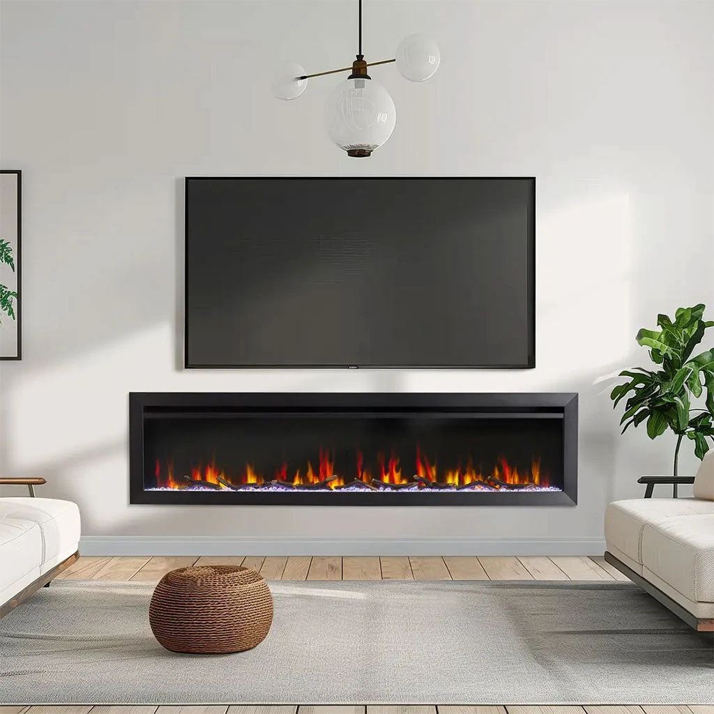 SimpliFire 72" Allusion Slim Wall Mount / Built-In Electric Fireplace | SF-ALLS72 3 SimpliFire 72" Allusion Slim Wall Mount / Built-In Electric Fireplace | SF-ALLS72