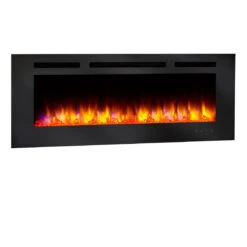 SimpliFire Allusion 48" Wall Mount/Recessed Linear Electric Fireplace | SF-ALL48-BK -Electric Fire Place Store simplifire allusion 48 wall mount recessed linear electric fireplace sf all48 bk 5