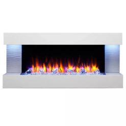 SimpliFire Format 50" Floating Mantel Wall Mount Linear Electric Fireplace | SF-FM50-WH -Electric Fire Place Store simplifire format 50 floating mantel wall mount linear electric fireplace sf fm50 wh 3
