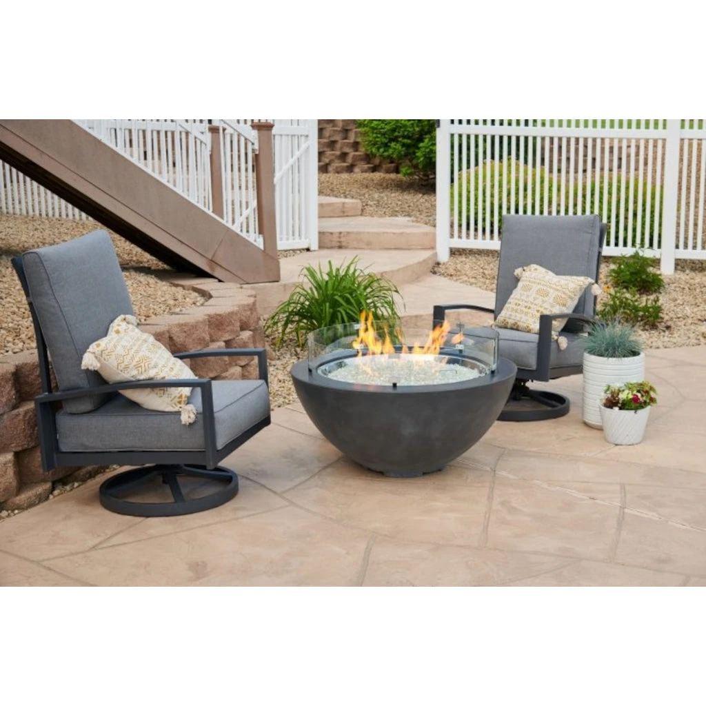 The Outdoor GreatRoom Company Midnight Mist Cove 42" Round Gas Fire Pit Bowl | CV-30MM 6 The Outdoor GreatRoom Company Midnight Mist Cove 42" Round Gas Fire Pit Bowl | CV-30MM - Image 4