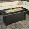 The Outdoor GreatRoom Company Monte Carlo Linear Gas Fire Pit Table | MCR-1242-BLK-K -Electric Fire Place Store the outdoor greatroom company monte carlo linear gas fire pit table mcr 1242 blk k