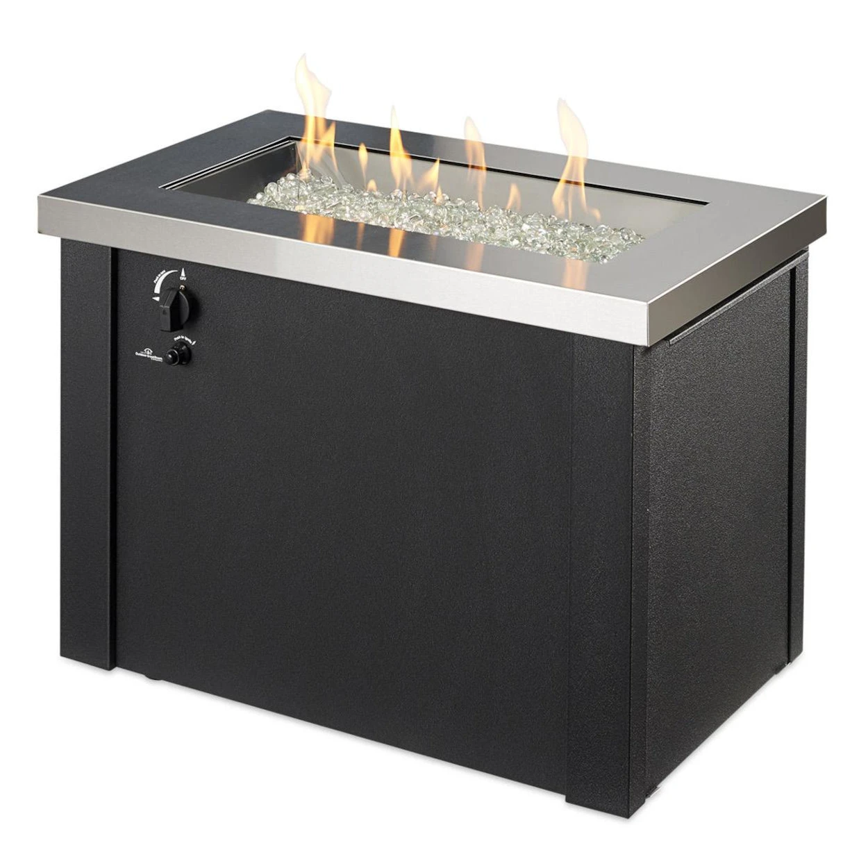 The Outdoor GreatRoom Company Stainless Steel Providence Rectangular Gas Fire Pit Table | PROV-1224-SS 5 The Outdoor GreatRoom Company Stainless Steel Providence Rectangular Gas Fire Pit Table | PROV-1224-SS - Image 3