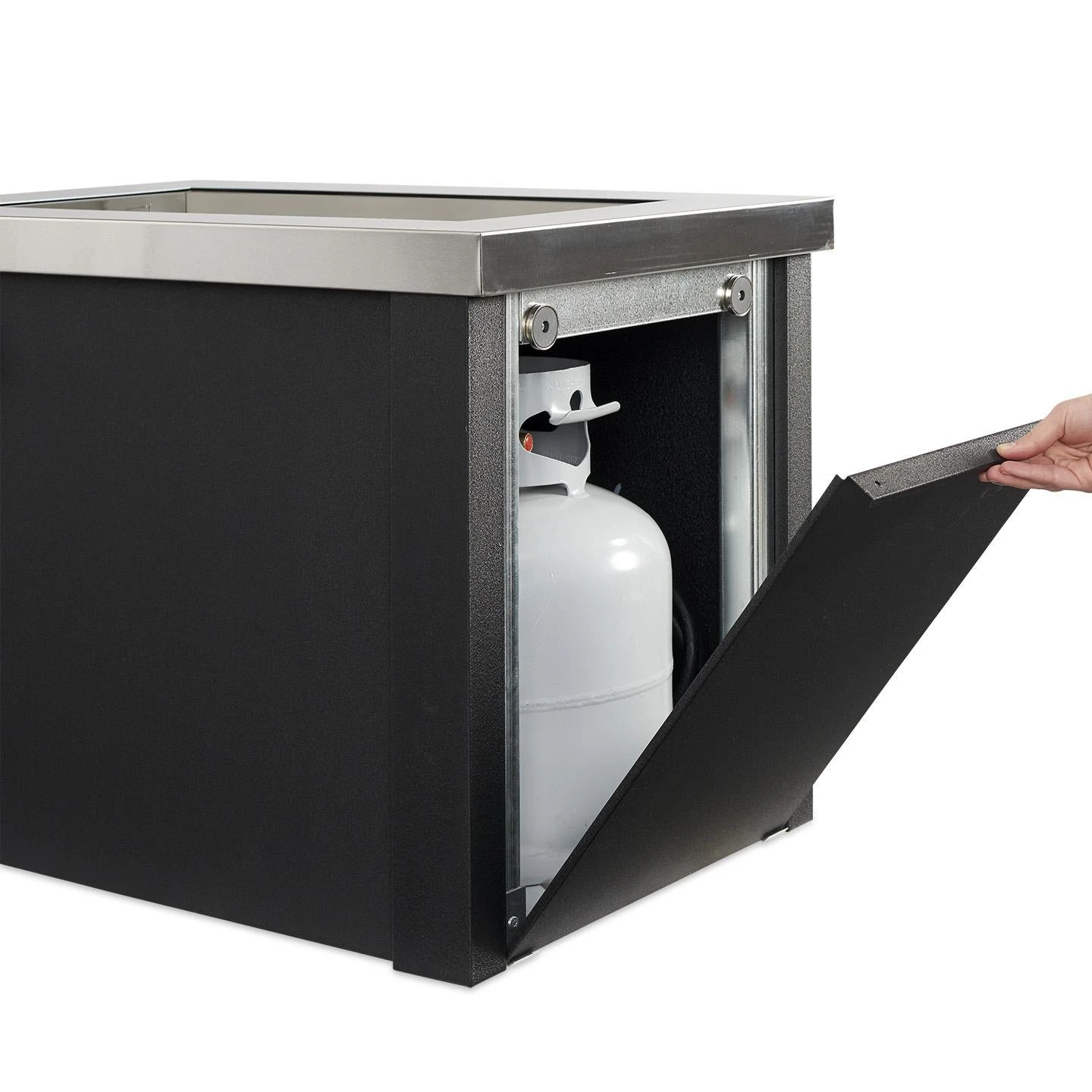 The Outdoor GreatRoom Company Stainless Steel Providence Rectangular Gas Fire Pit Table | PROV-1224-SS 8 The Outdoor GreatRoom Company Stainless Steel Providence Rectangular Gas Fire Pit Table | PROV-1224-SS - Image 6