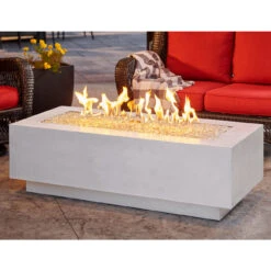 The Outdoor GreatRoom Company White Cove 54" Linear Gas Fire Pit Table | CV-54WT -Electric Fire Place Store the outdoor greatroom company white cove 54 linear gas fire pit table cv 54wt 3