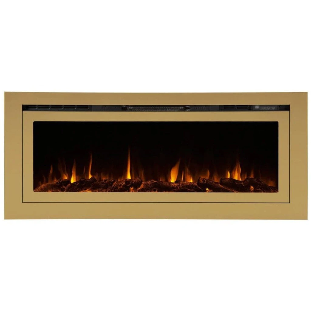 Touchstone Sideline Deluxe Gold 50" Recessed Smart Electric Fireplace | 86275 4 Touchstone Sideline Deluxe Gold 50" Recessed Smart Electric Fireplace | 86275 - Image 2