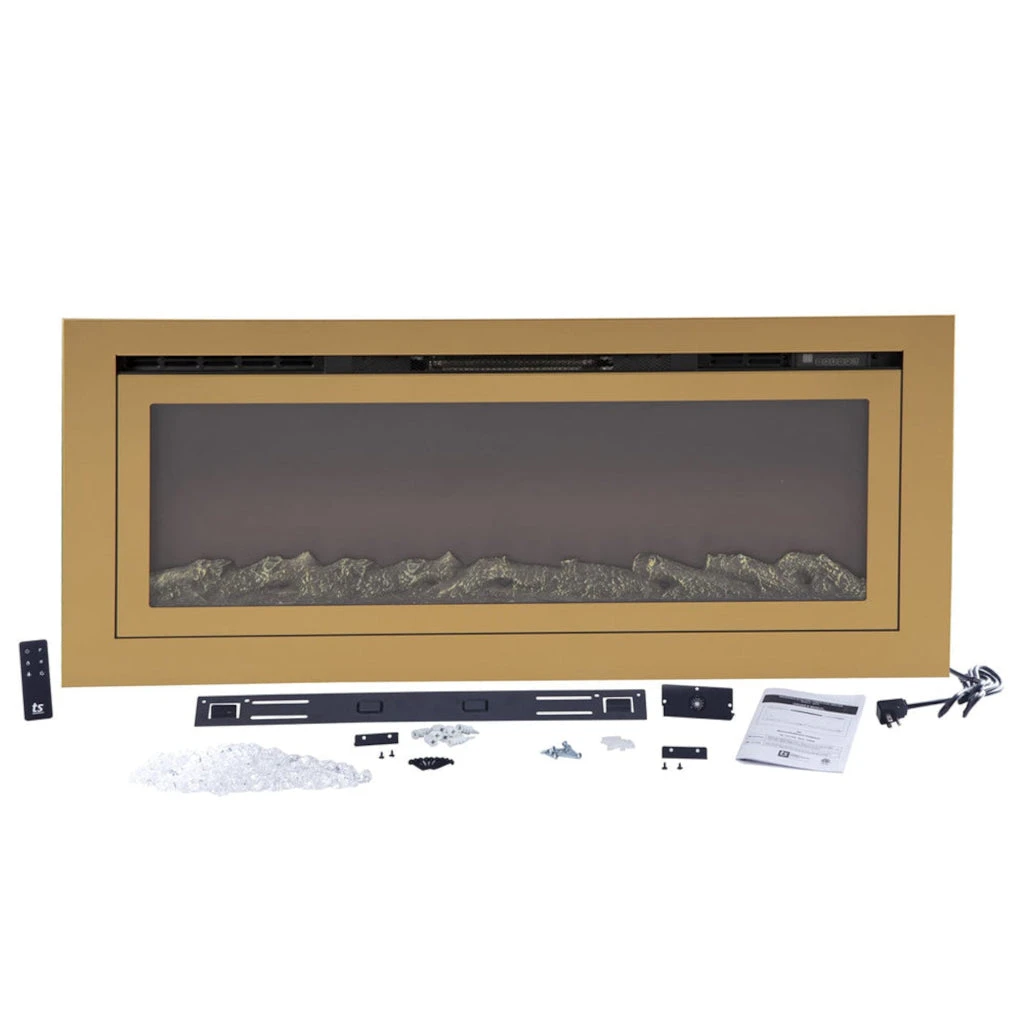 Touchstone Sideline Deluxe Gold 60" Recessed Smart Electric Fireplace | 86276 7 Touchstone Sideline Deluxe Gold 60" Recessed Smart Electric Fireplace | 86276 - Image 5