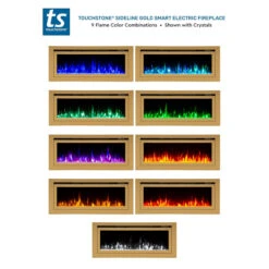 Touchstone Sideline Deluxe Gold 60" Recessed Smart Electric Fireplace | 86276 13 Touchstone Sideline Deluxe Gold 60" Recessed Smart Electric Fireplace | 86276 -Electric Fire Place Store touchstone sideline deluxe gold 60 recessed smart electric fireplace 86276 6