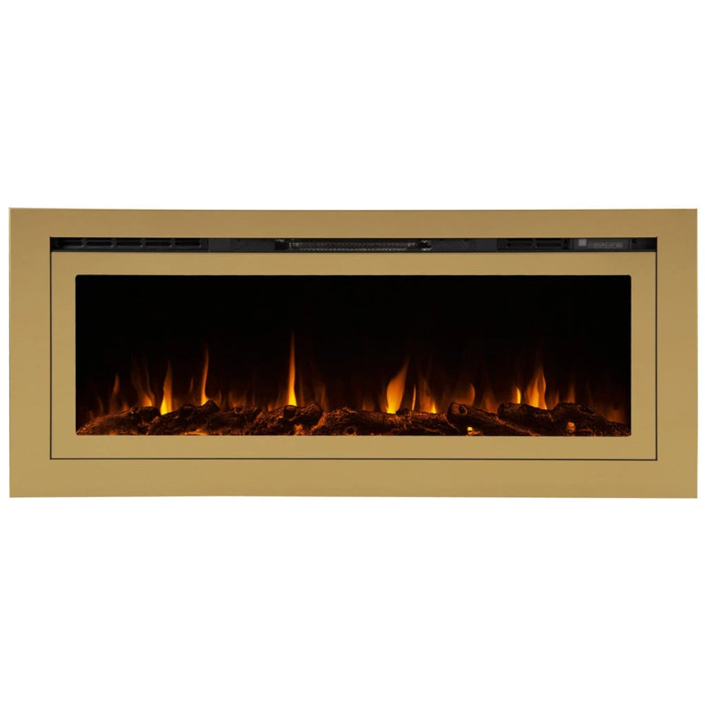 Touchstone Sideline Deluxe Gold 60" Recessed Smart Electric Fireplace | 86276 3 Touchstone Sideline Deluxe Gold 60" Recessed Smart Electric Fireplace | 86276