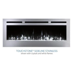 Touchstone Sideline Deluxe Stainless Steel 50" Recessed Smart Electric Fireplace | 86273 -Electric Fire Place Store touchstone sideline deluxe stainless steel 50 recessed smart electric fireplace 86273 4