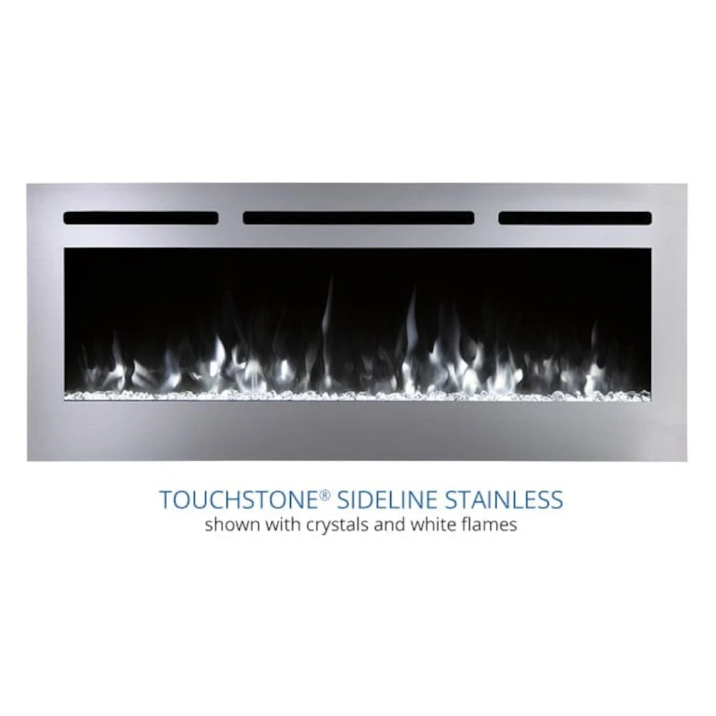 Touchstone Sideline Deluxe Stainless Steel 60" Recessed Smart Electric Fireplace | 86277 10 Touchstone Sideline Deluxe Stainless Steel 60" Recessed Smart Electric Fireplace | 86277 - Image 8