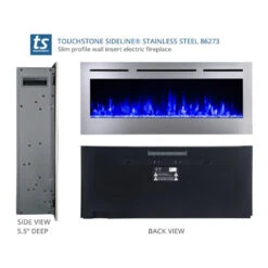 Touchstone Sideline Deluxe Stainless Steel 60" Recessed Smart Electric Fireplace | 86277 20 Touchstone Sideline Deluxe Stainless Steel 60" Recessed Smart Electric Fireplace | 86277 -Electric Fire Place Store touchstone sideline deluxe stainless steel 60 recessed smart electric fireplace 86277 9