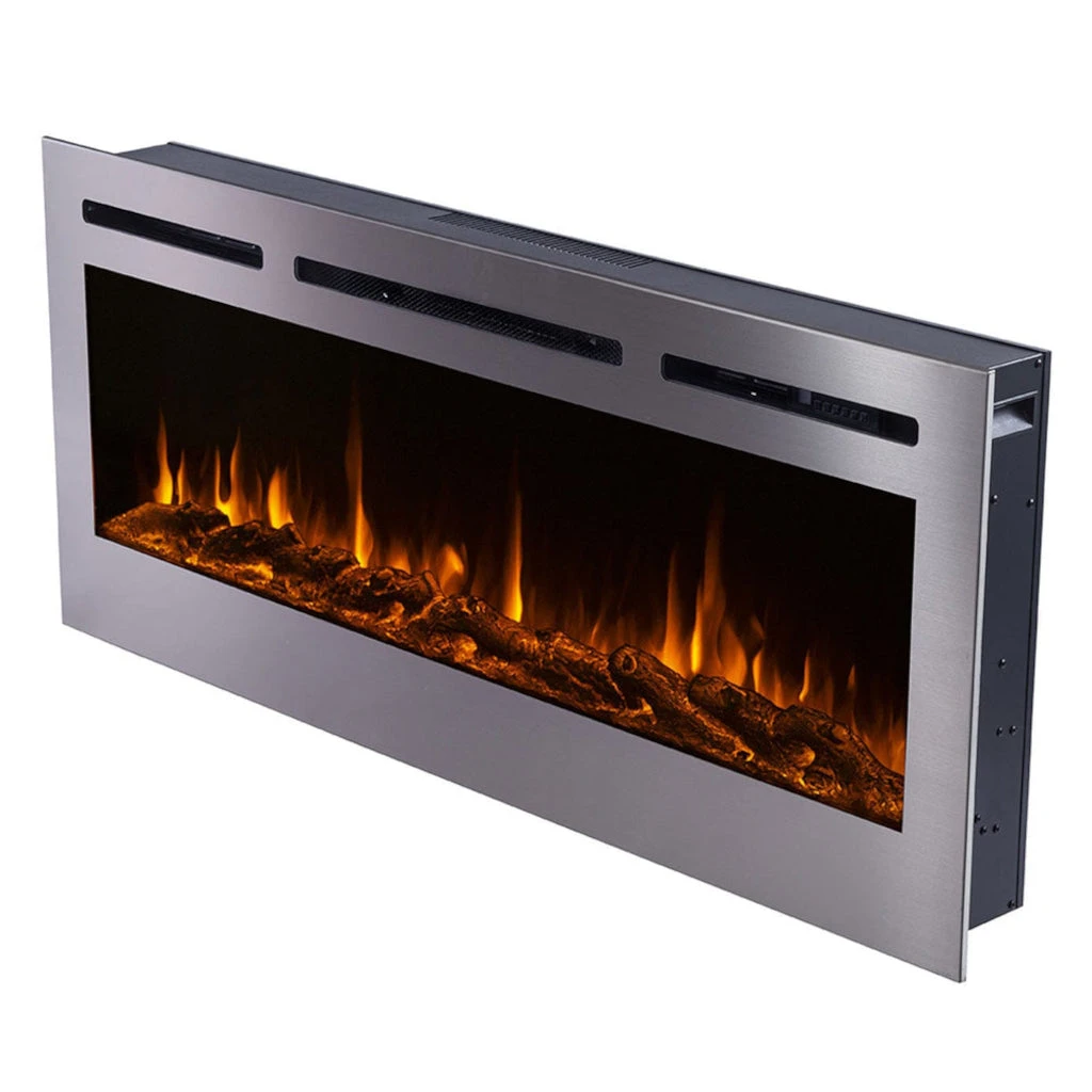Touchstone Sideline Deluxe Stainless Steel 60" Recessed Smart Electric Fireplace | 86277 3 Touchstone Sideline Deluxe Stainless Steel 60" Recessed Smart Electric Fireplace | 86277