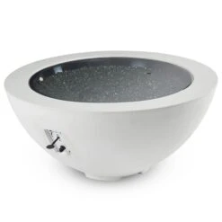 The Outdoor GreatRoom Company White Cove 42" Round Gas Fire Pit Bowl | CV-30WT -Electric Fire Place Store white cove 42 round gas fire pit bowl 2