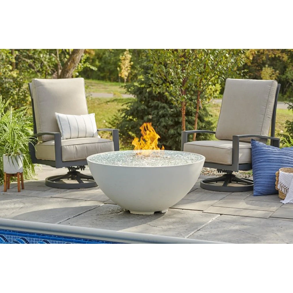 The Outdoor GreatRoom Company White Cove Edge 42" Round Gas Fire Pit Bowl | CV-30EWHT 5 The Outdoor GreatRoom Company White Cove Edge 42" Round Gas Fire Pit Bowl | CV-30EWHT - Image 3